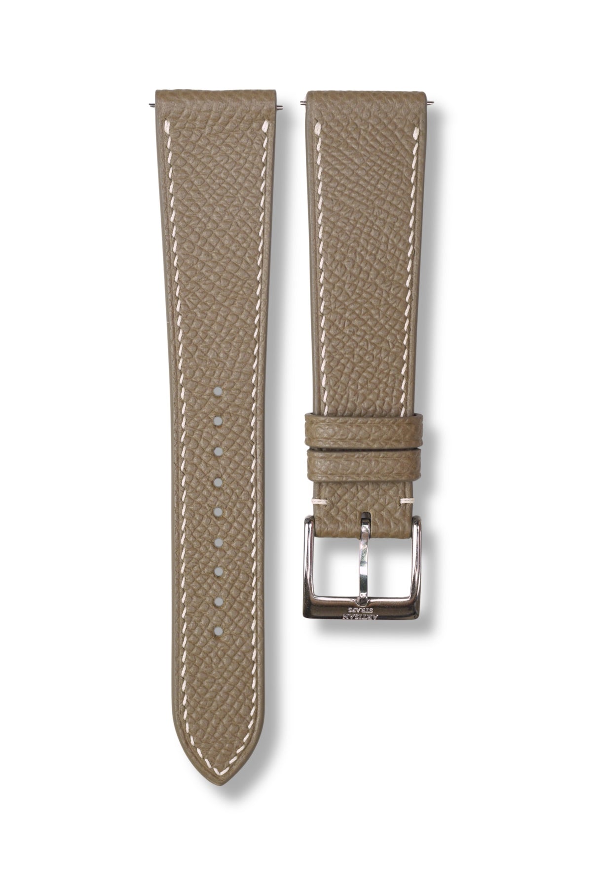 Taupe Epsom Leather Strap - Artisan Straps