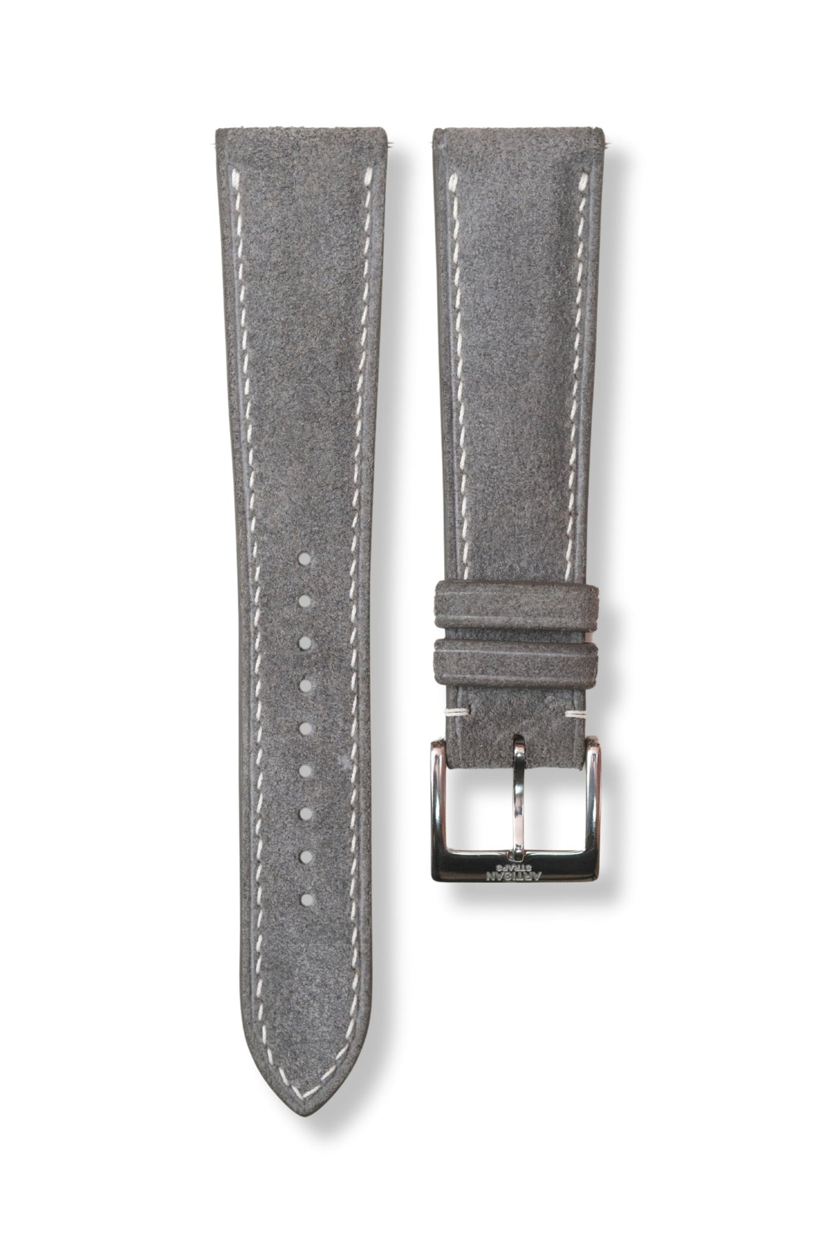 Grey Suede (Padded) Leather Strap - Artisan Straps