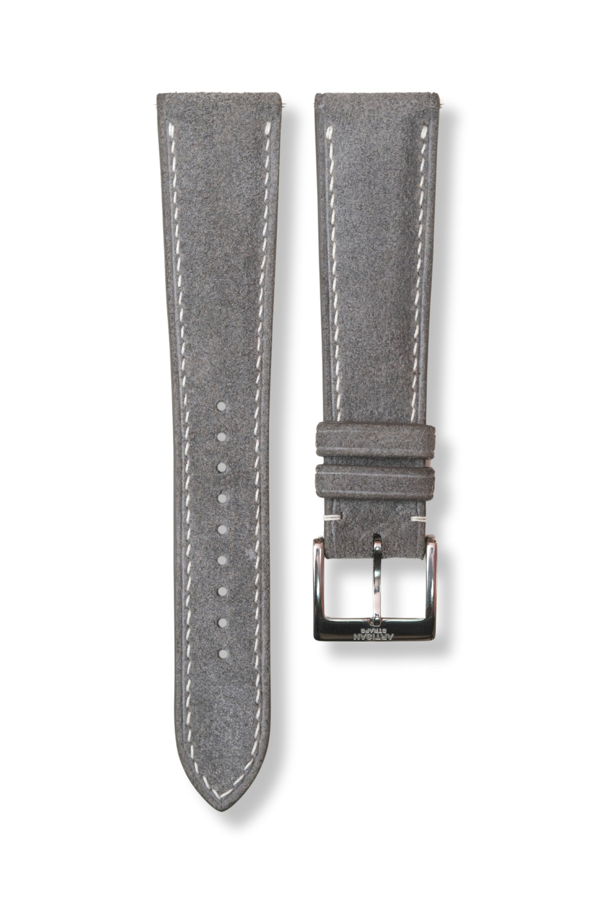 Grey Suede (Padded) Leather Strap - Artisan Straps