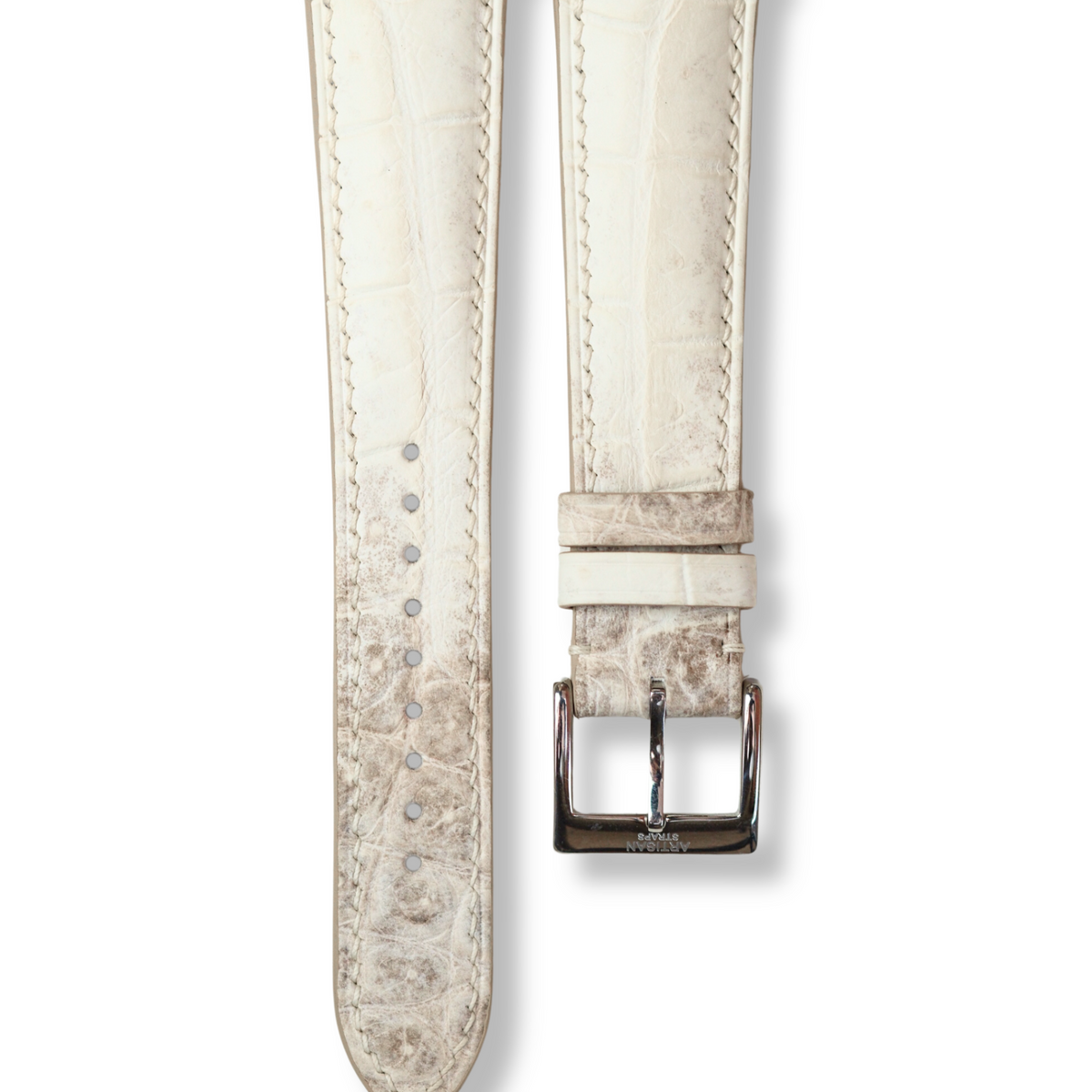 Natural Himalayan Crocodile Belly (Padded) Leather Strap