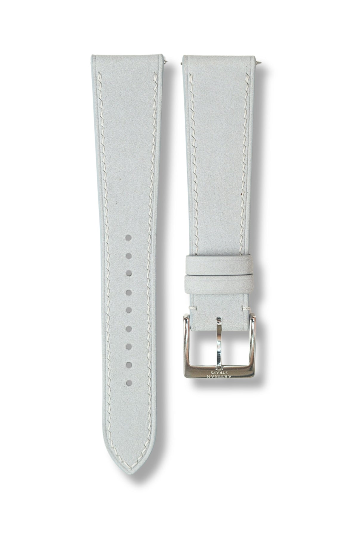 Light Grey Nubuck Leather Strap - Artisan Straps