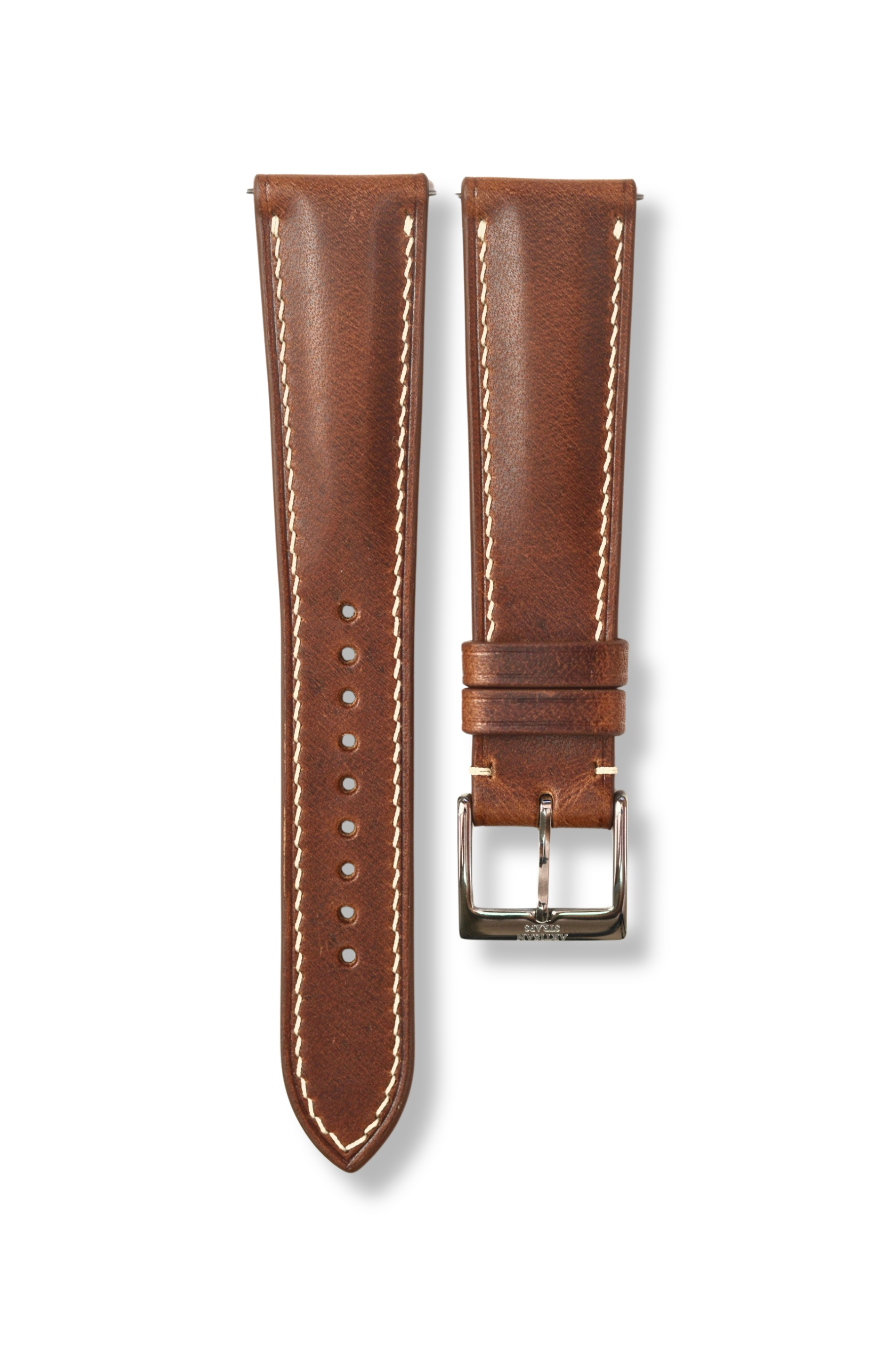 Mocha Dublin (Padded) Leather Strap (Made-to-Order) - Artisan Straps
