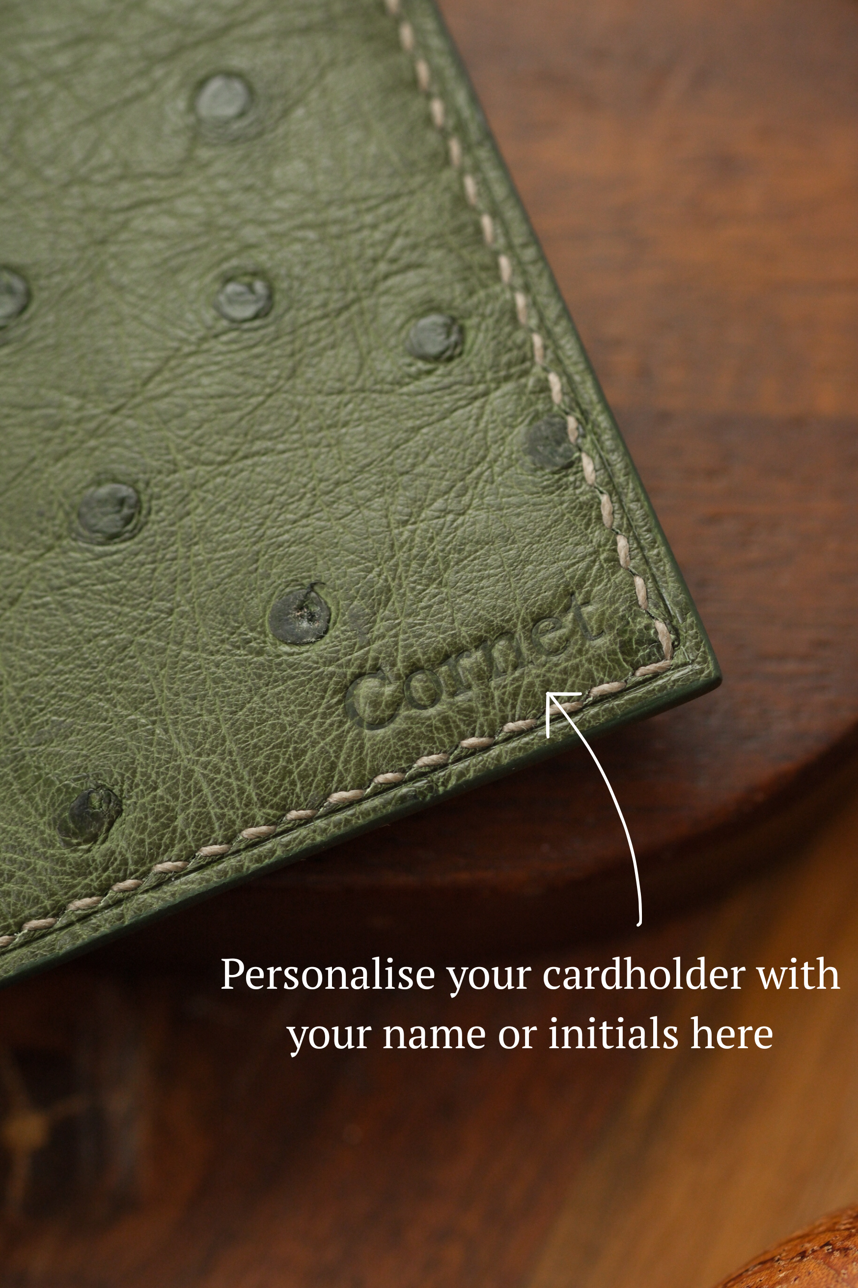 A01 - Bifold Cardholder (Himalayan Crocodile/Ostrich Belly)