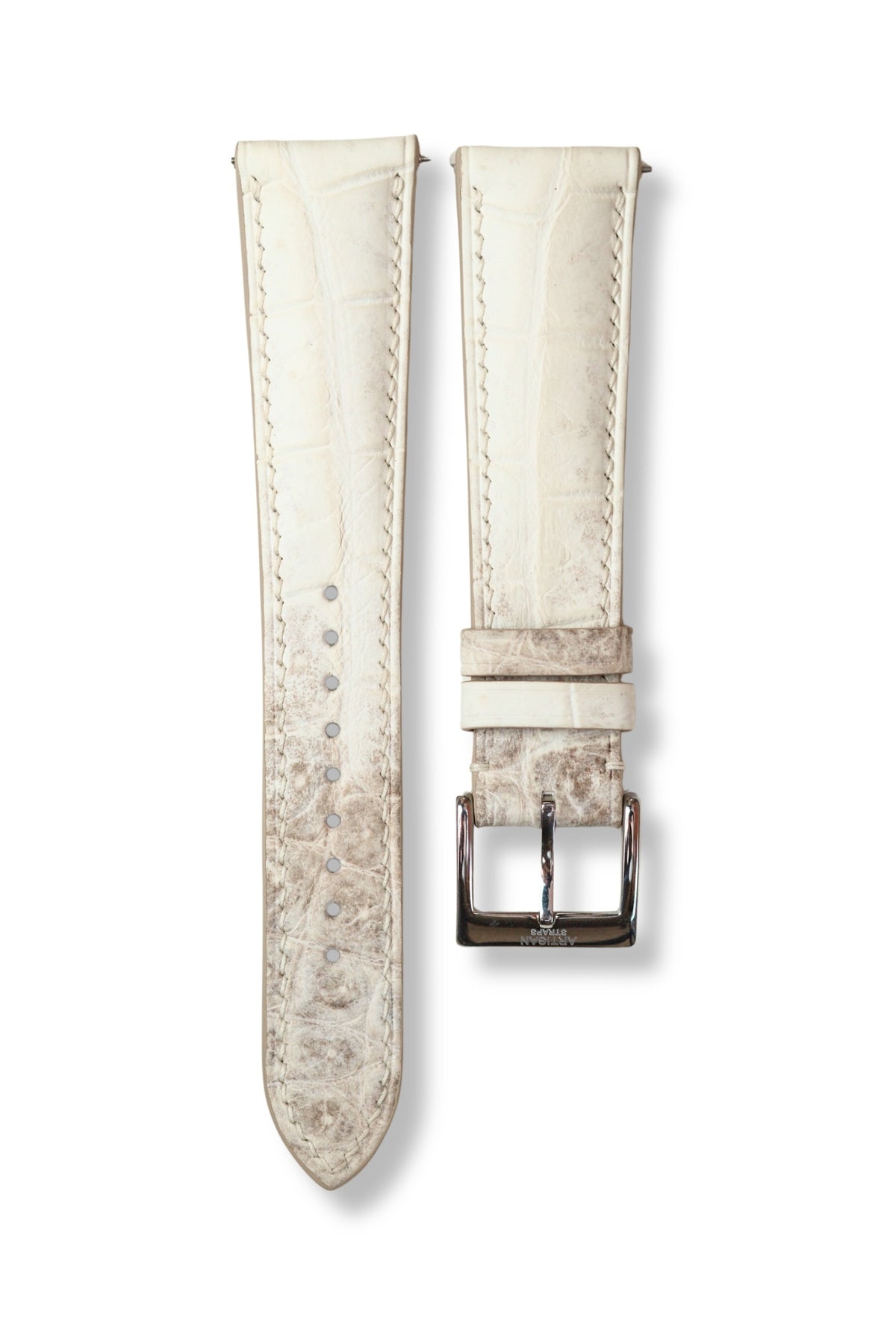 Natural Himalayan Crocodile Belly (Padded) Leather Strap - Artisan Straps