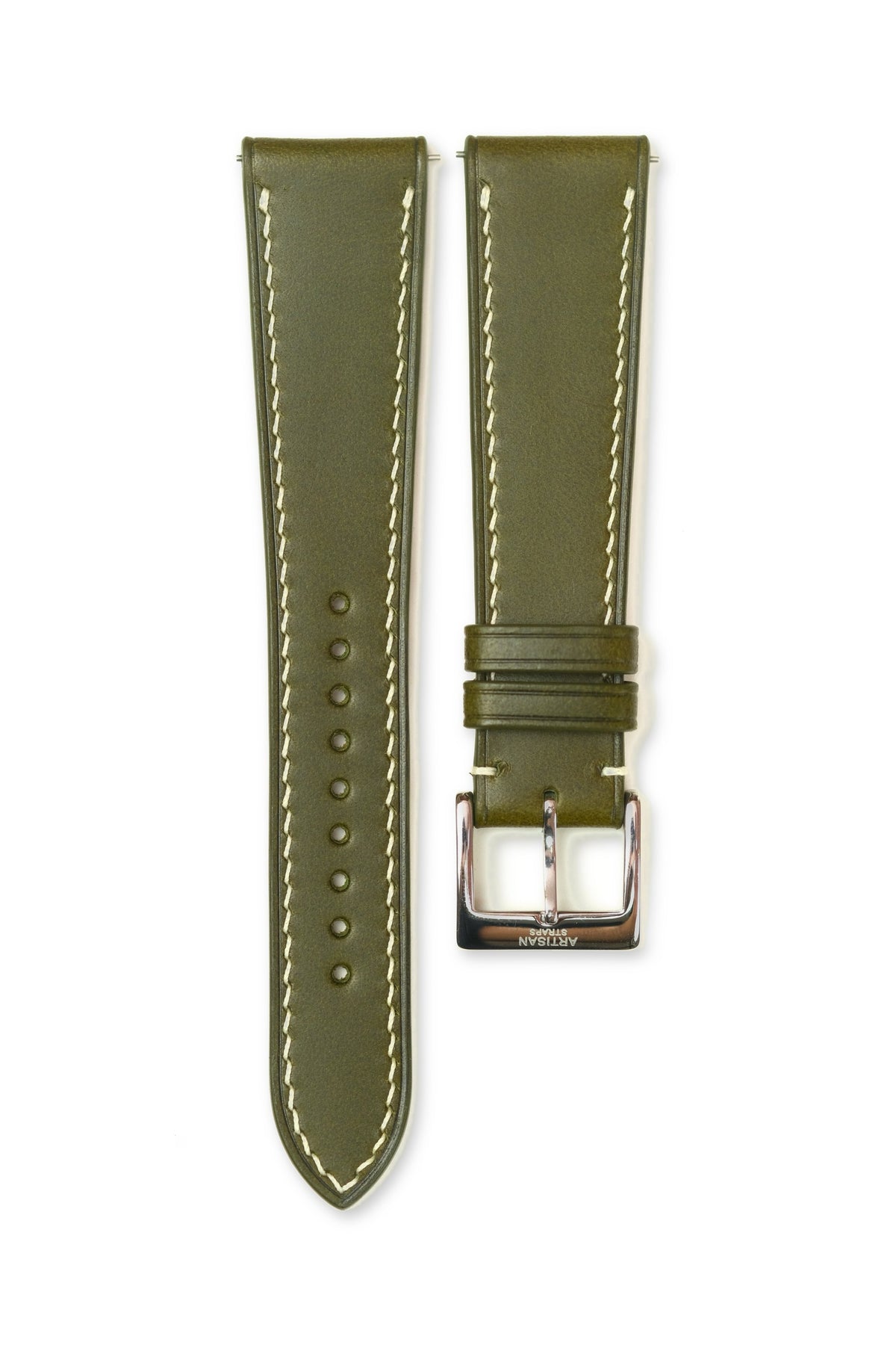 Olive Green Buttero Leather Strap - Artisan Straps