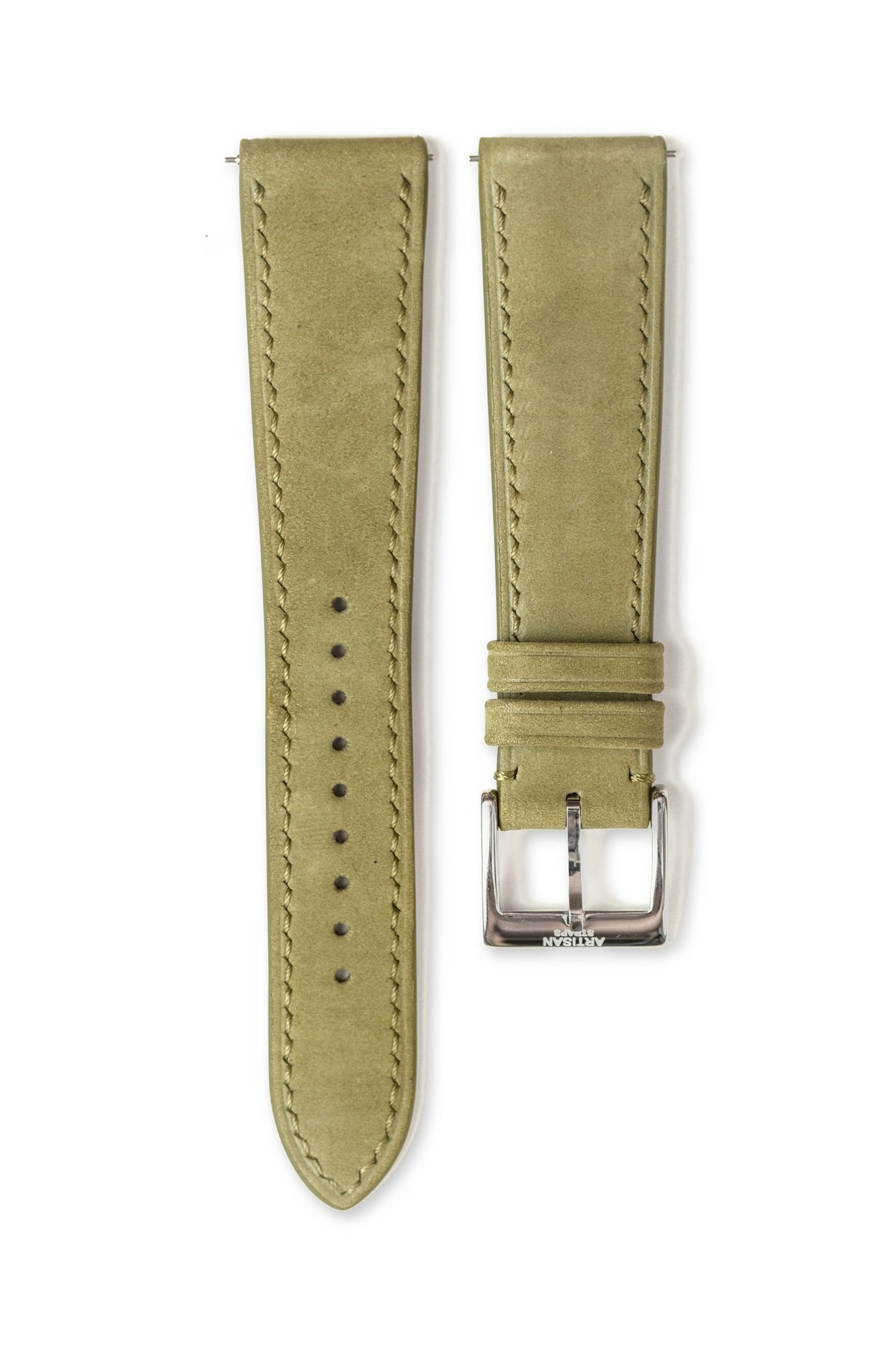 Olive Nubuck Leather Strap - Artisan Straps
