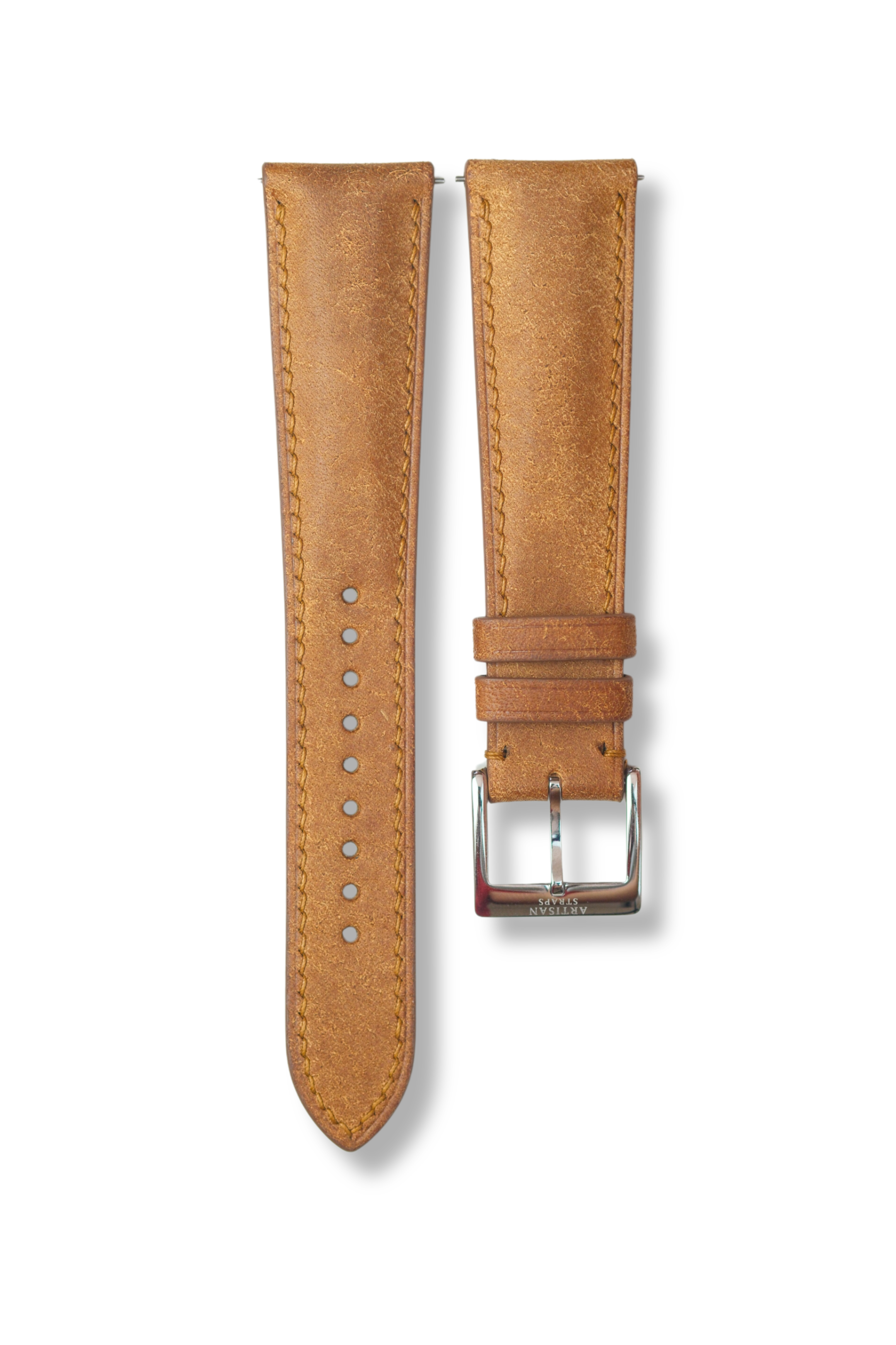 Cognac Pueblo (Padded) Leather Strap - Artisan Straps