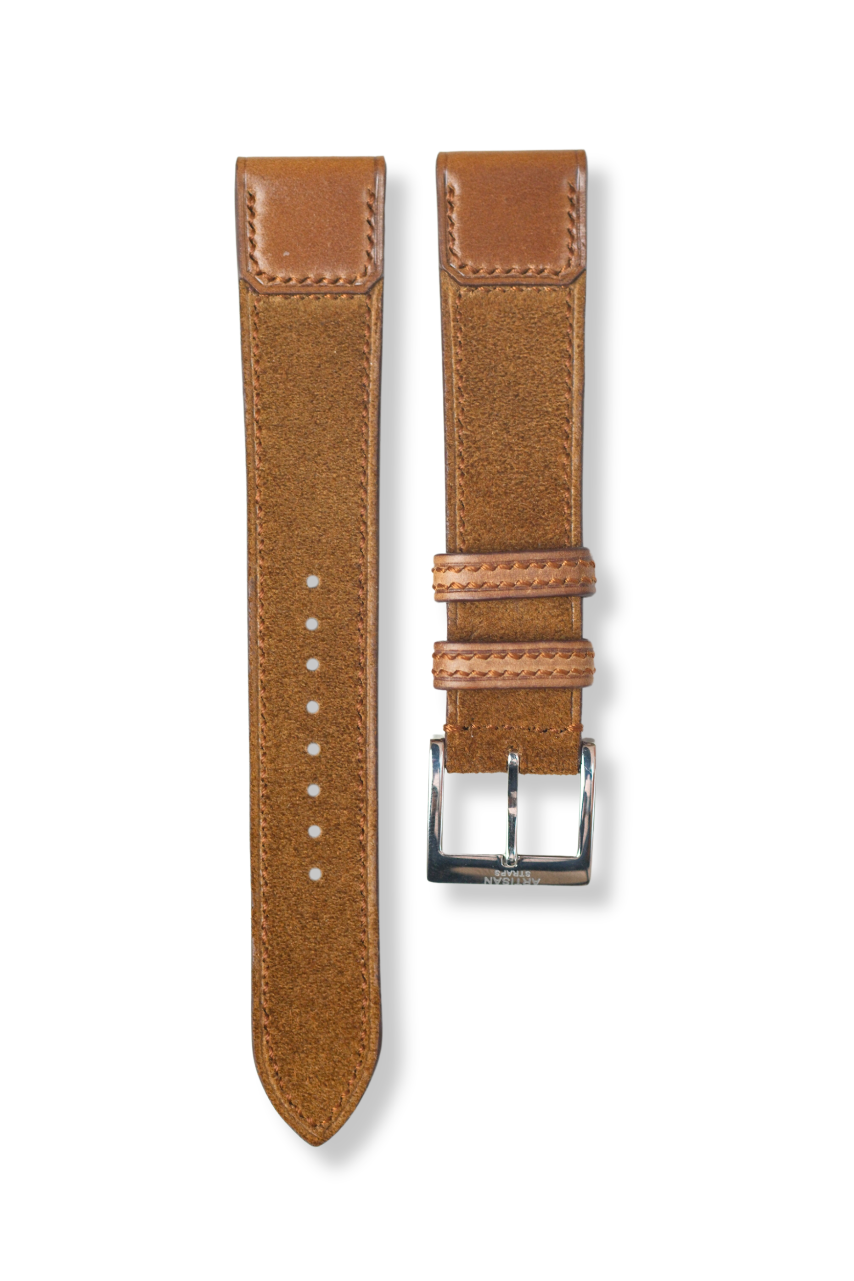 Bourbon Shell Cordovan/Whiskey Suede Folded Flap Strap