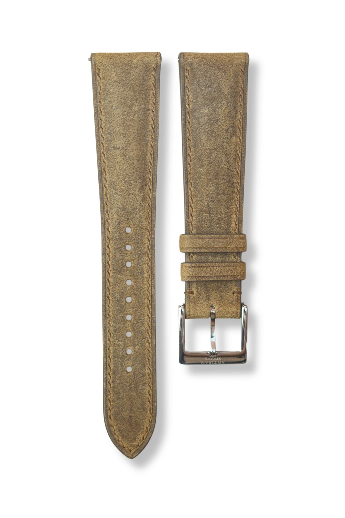 Woodland Brown African Kudu (Padded) Leather Strap (Made-to-Order) - Artisan Straps