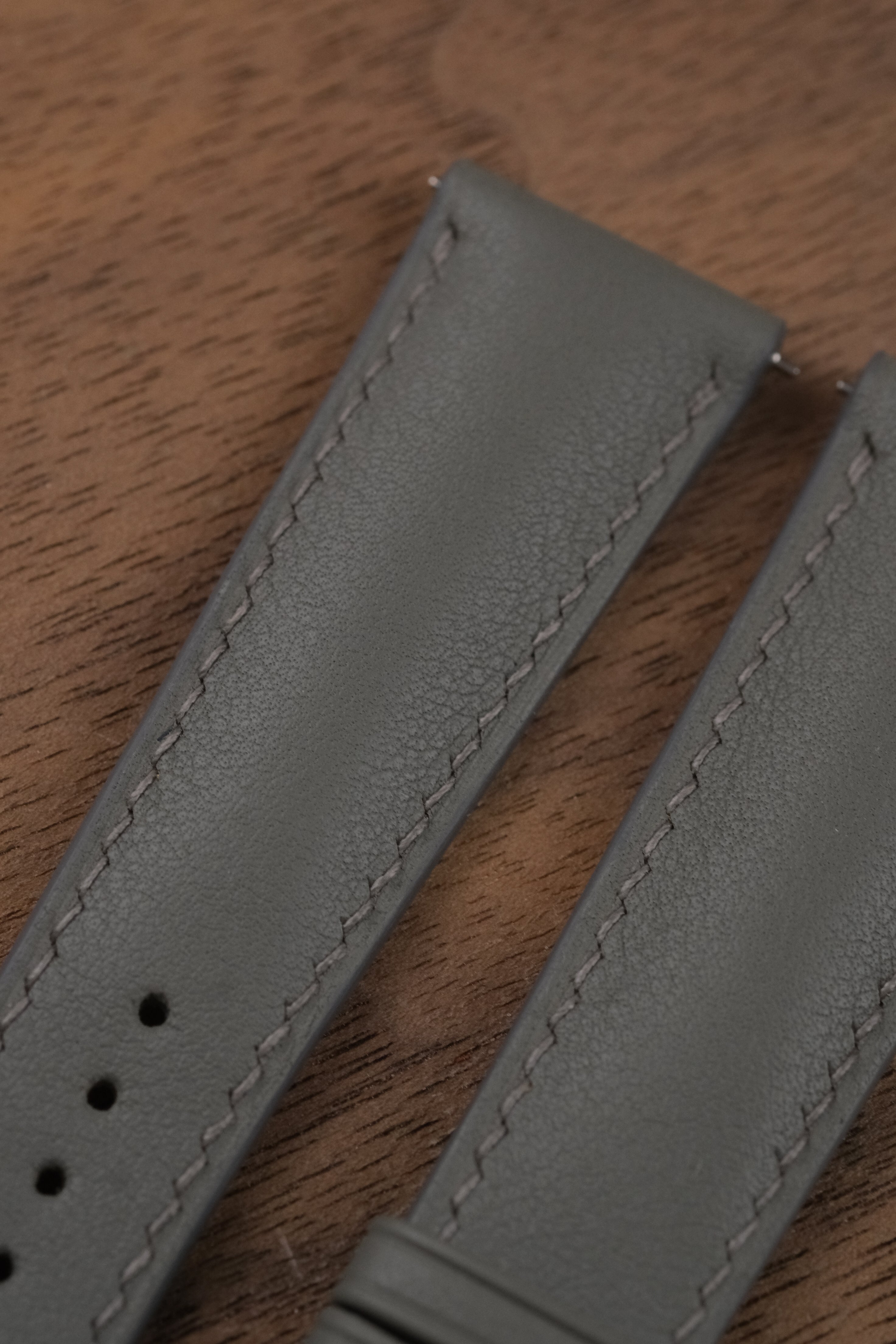 Grey Swift (Padded) Calf Leather Strap - Artisan Straps