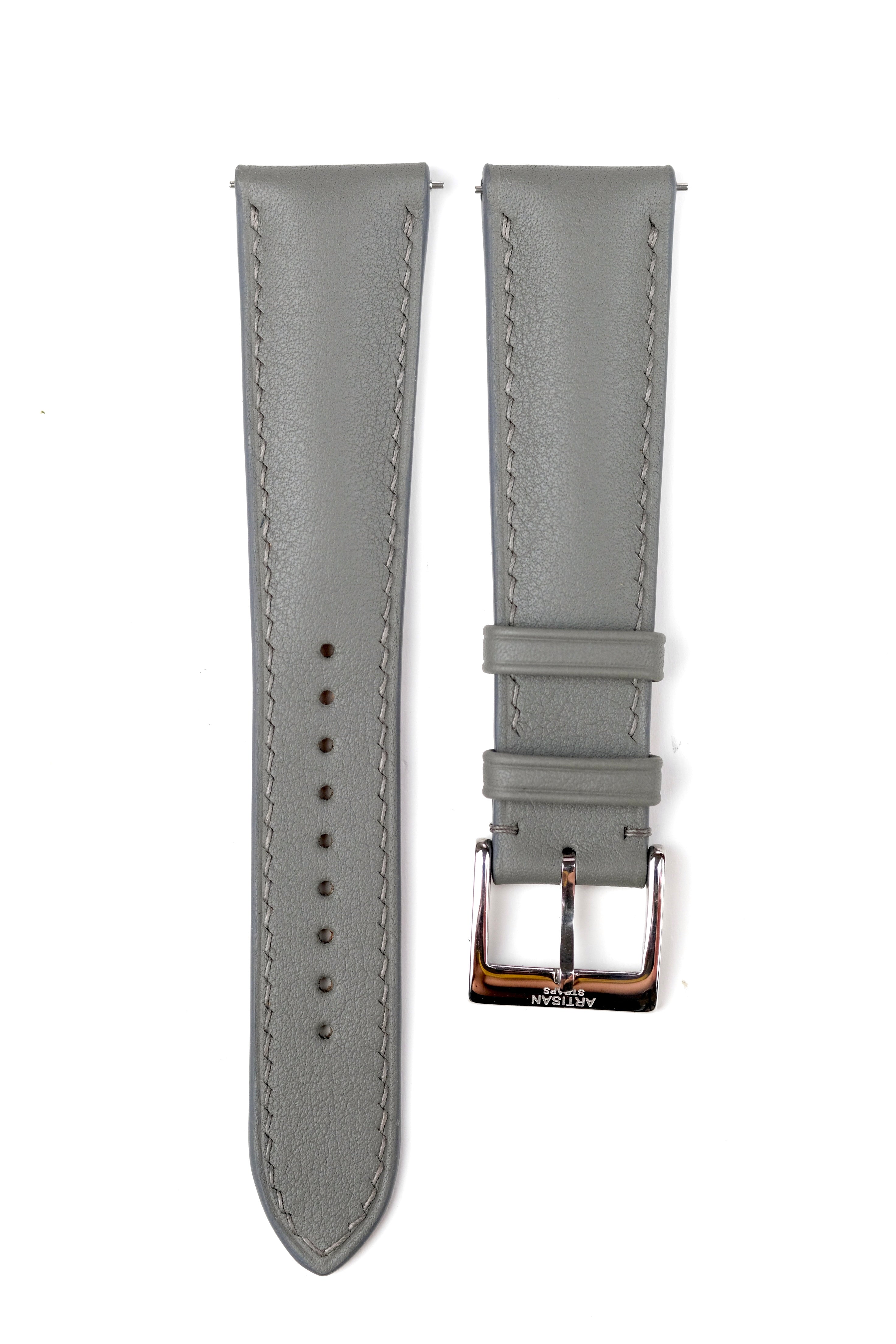 Grey Swift (Padded) Calf Leather Strap - Artisan Straps