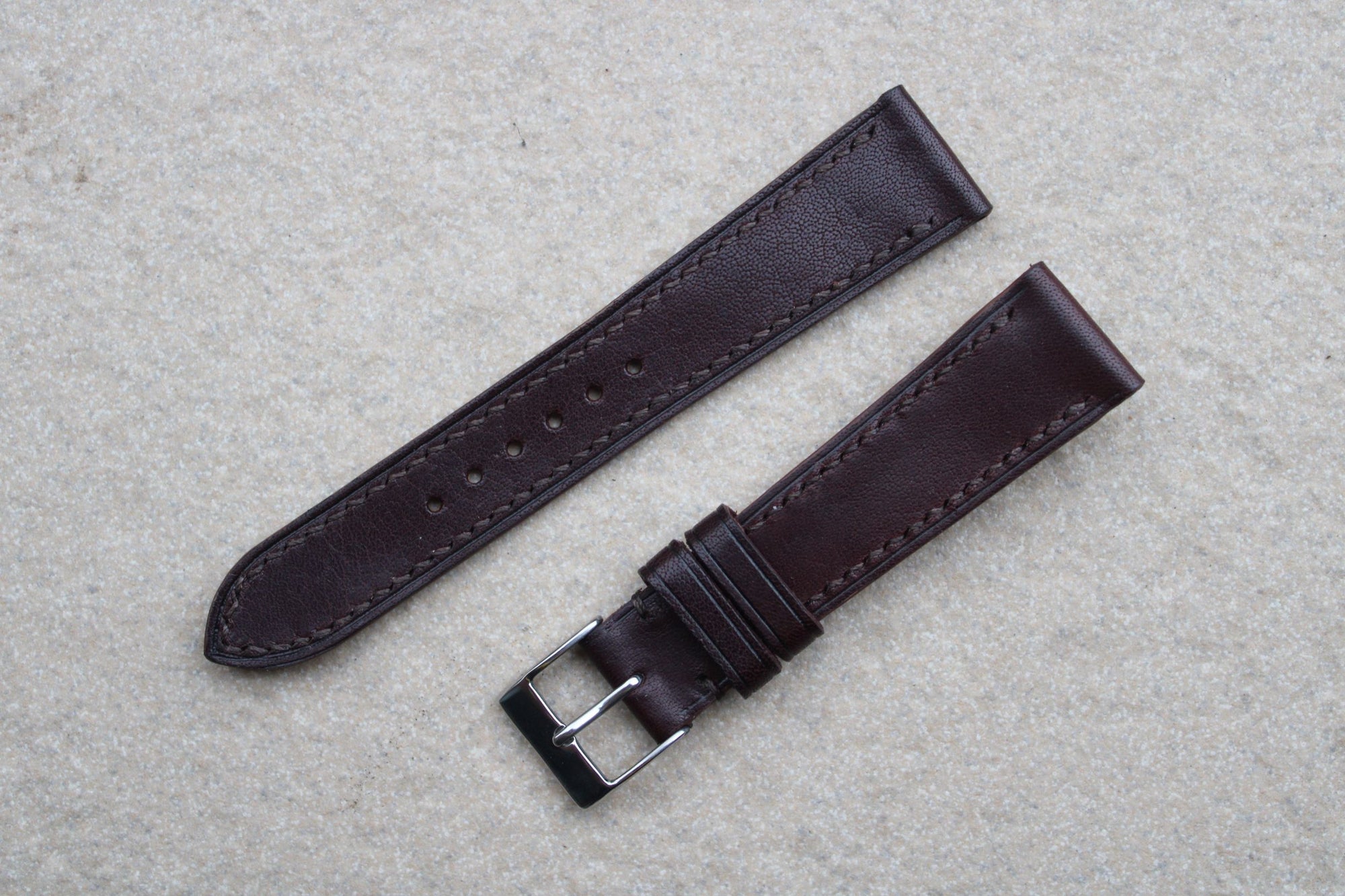 Kangaroo Leather Strap in Brandy (Greasy Roo) - Artisan Straps