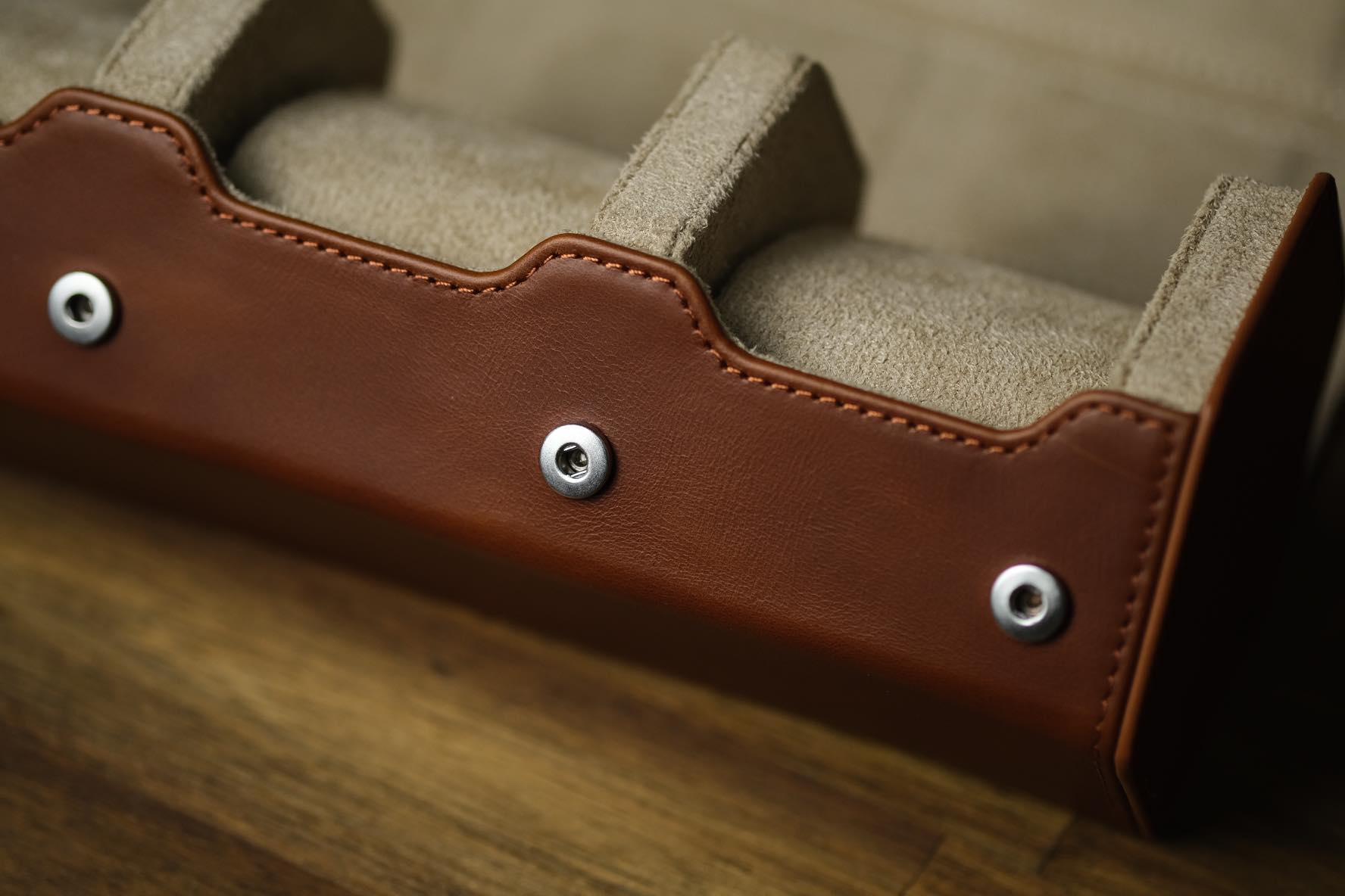 *PREORDER* Hexad Trio - Cowhide Watch Case in Brown/Beige - Artisan Straps