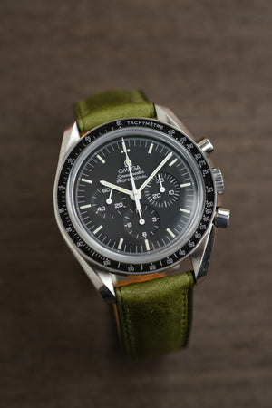 Olive Waxy (Padded) Leather Strap - Artisan Straps