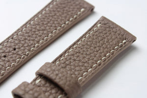 Shrunken Calf Leather Strap in Taupe - Artisan Straps