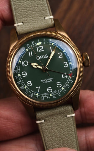 Light Taupe Chevre (French Goat) Two-Stitch Leather Strap - Artisan Straps