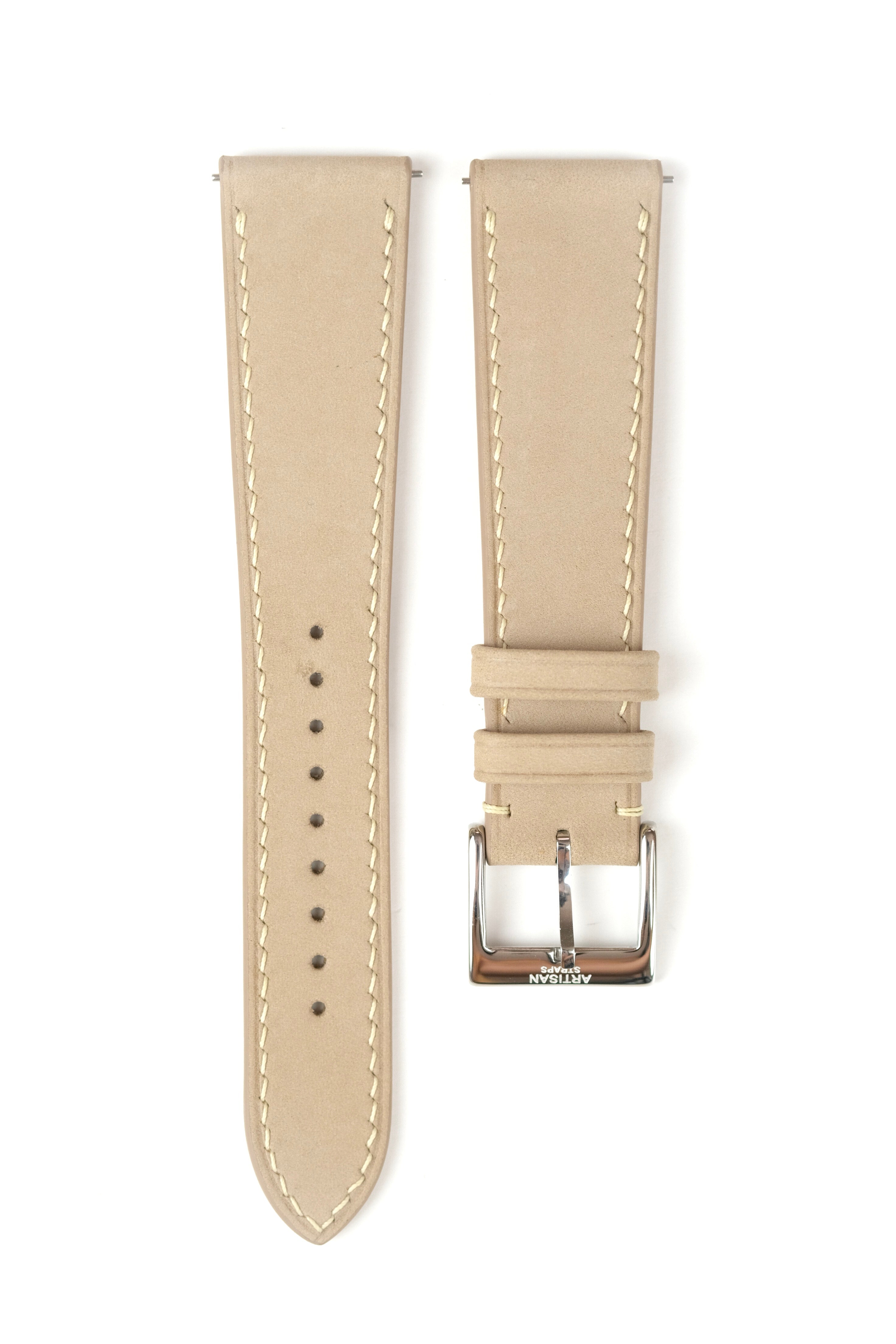 Beige Nubuck Leather Strap - Artisan Straps