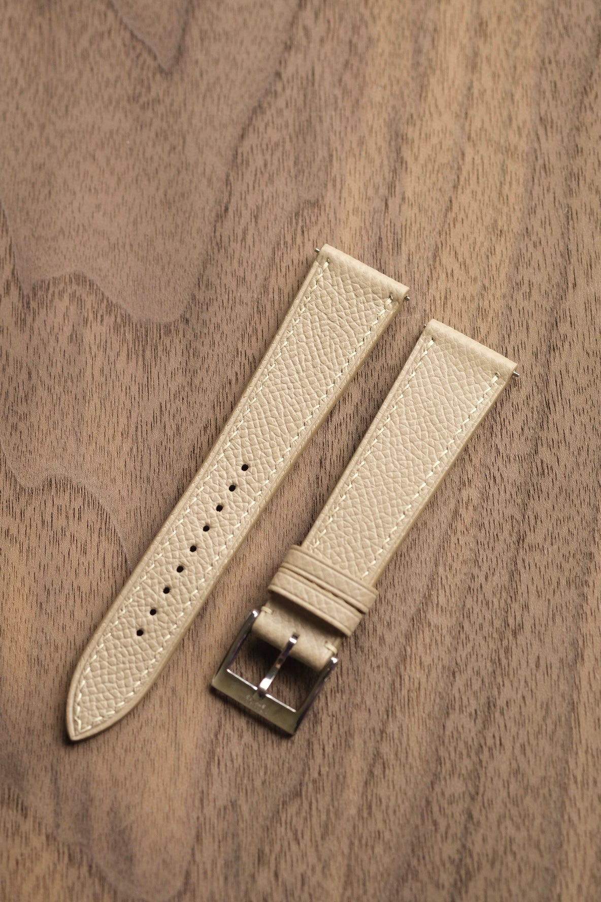 Beige Epsom Leather Strap - Artisan Straps