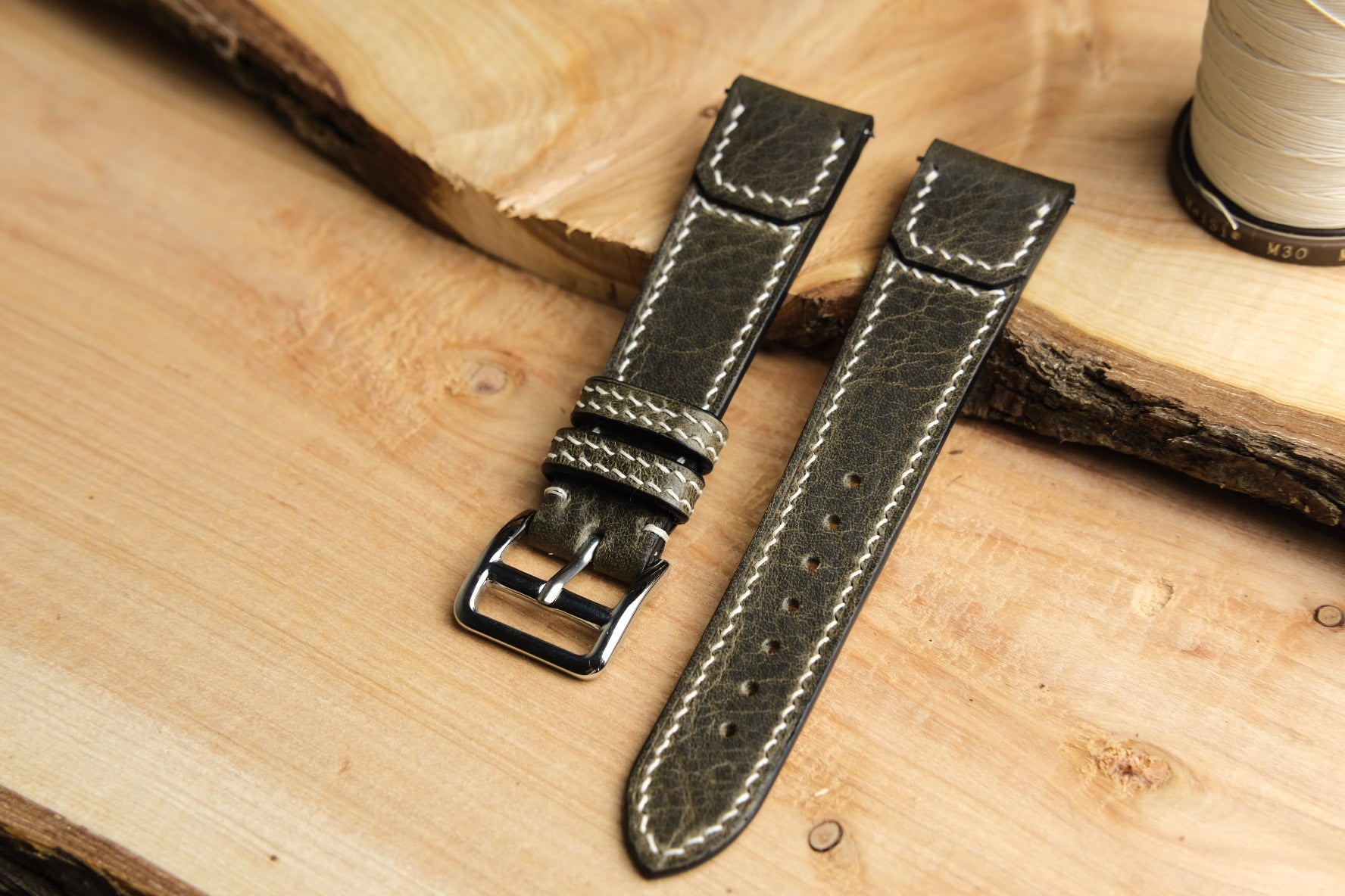 CF Style: Italian Waxy in Grey Brown - Artisan Straps