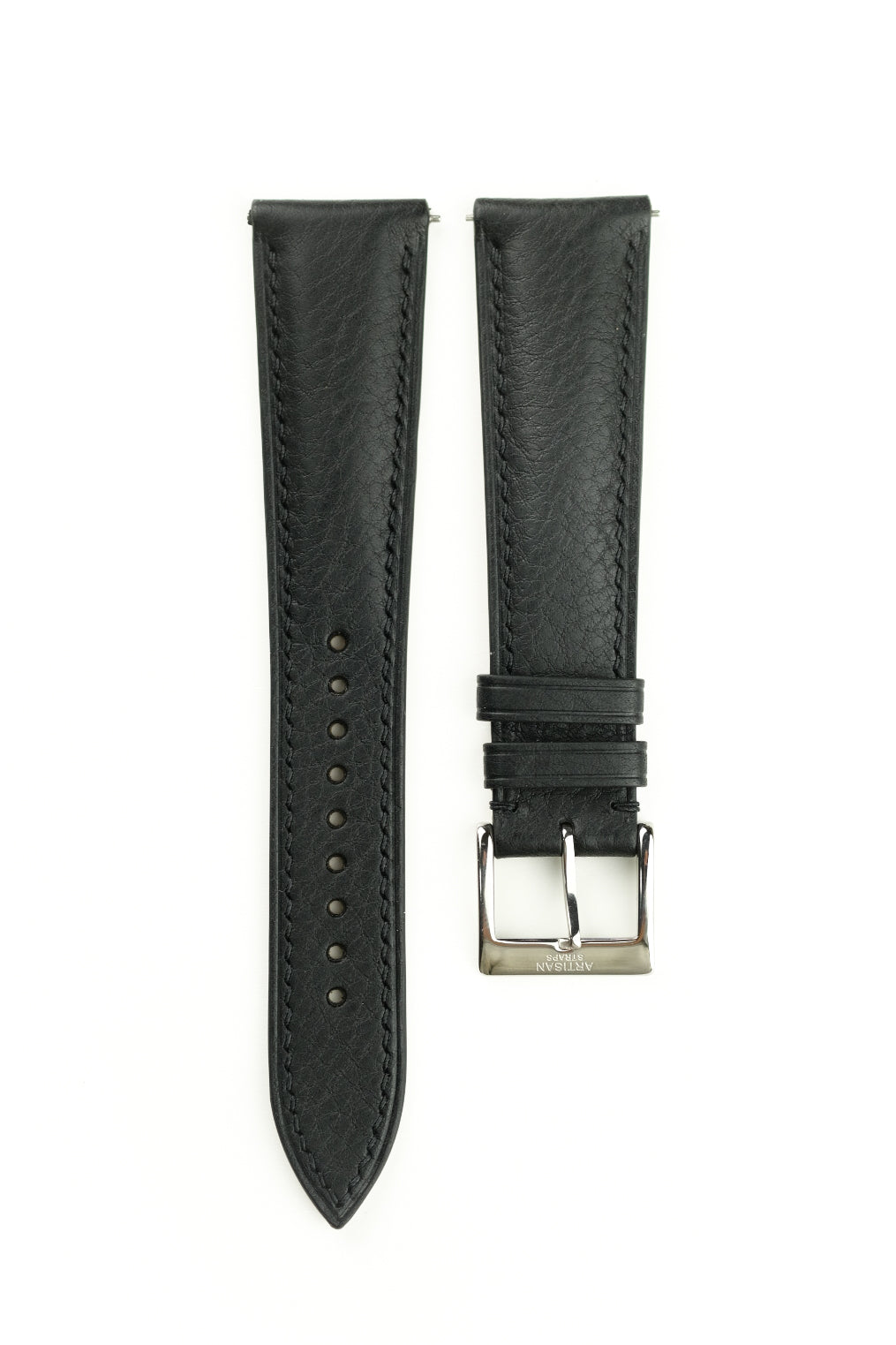 Black Minerva Box (Padded) Leather Strap - Artisan Straps