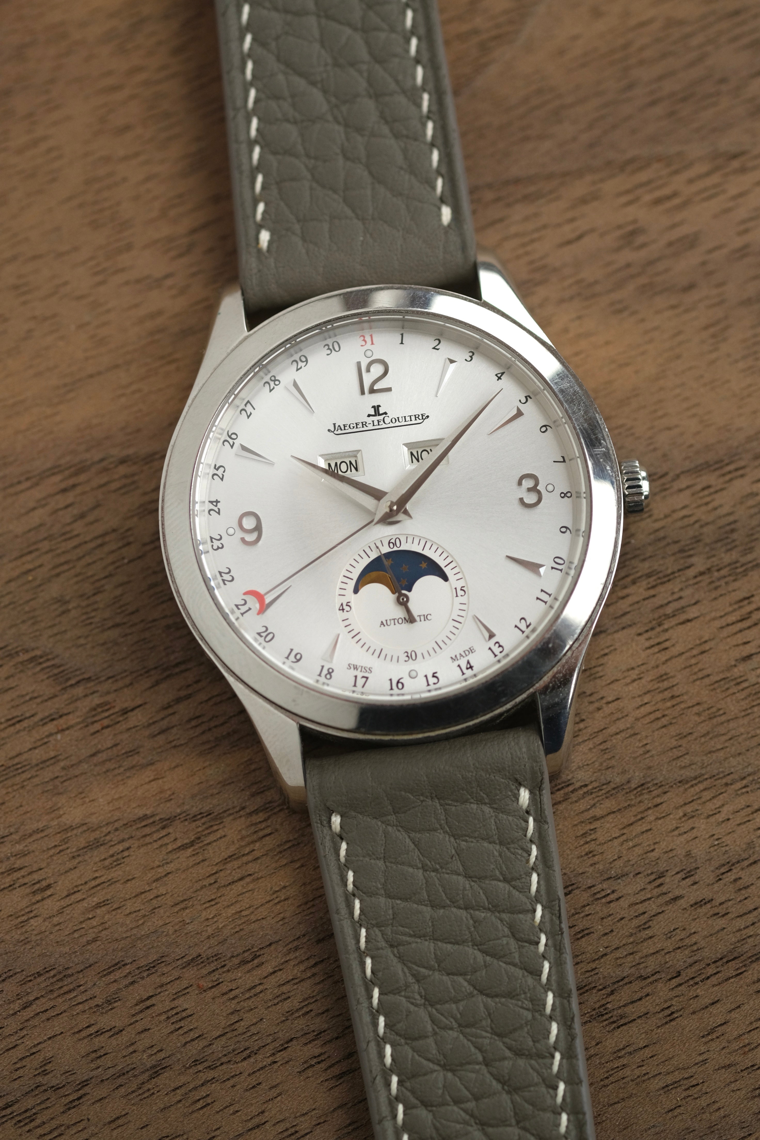 Grey Shrunken Calf Leather Strap - Artisan Straps