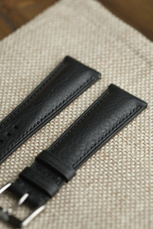 Black Minerva Box (Padded) Leather Strap - Artisan Straps