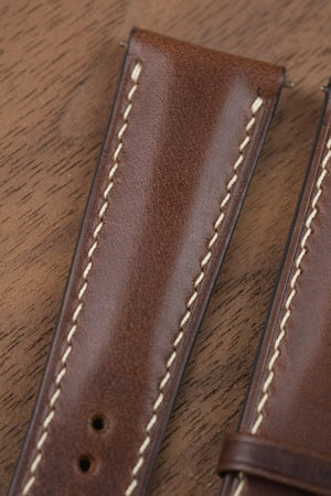 Dark Brown Horween Chromexcel (Padded) Leather Strap - Artisan Straps