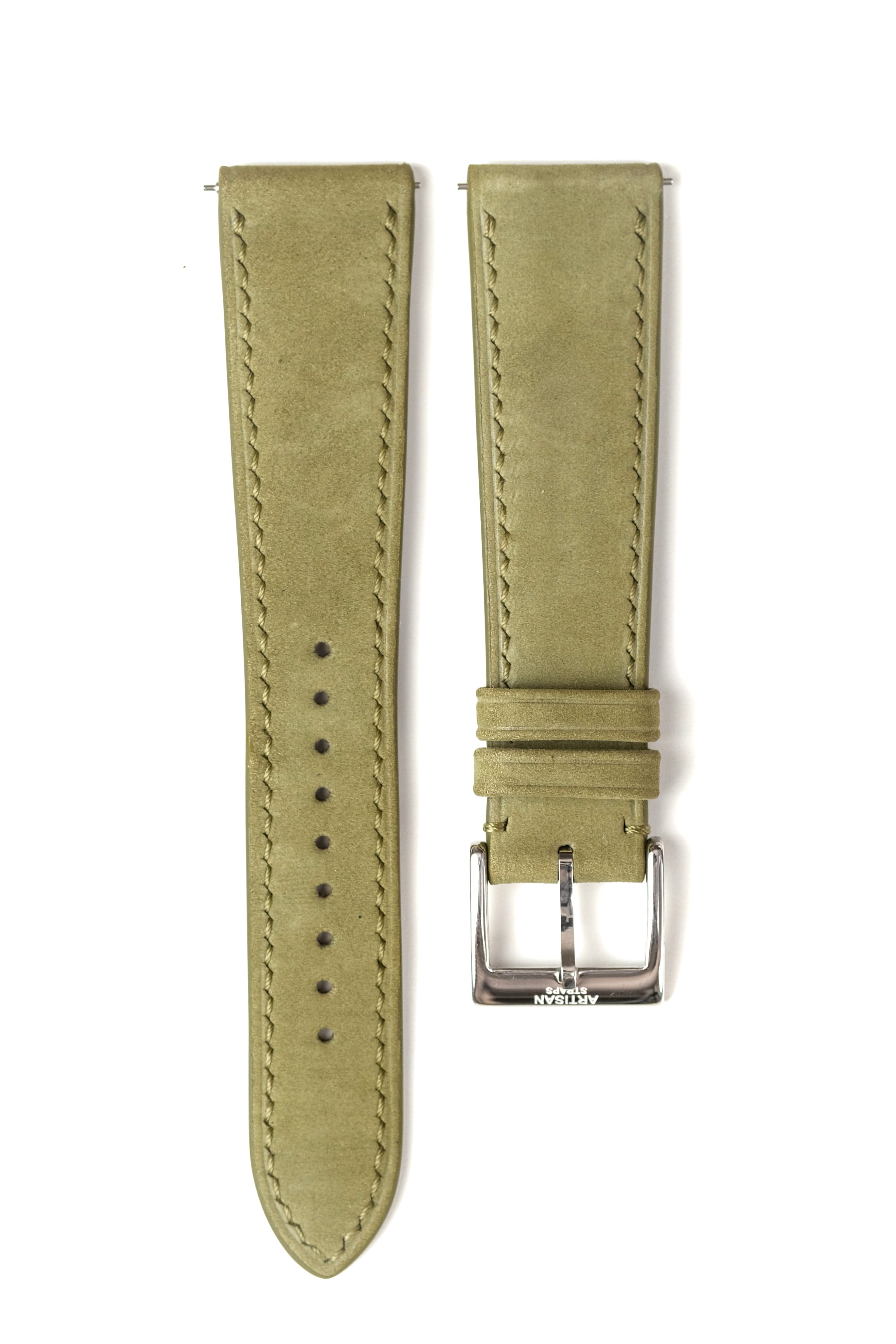 Olive Nubuck Leather Strap - Artisan Straps