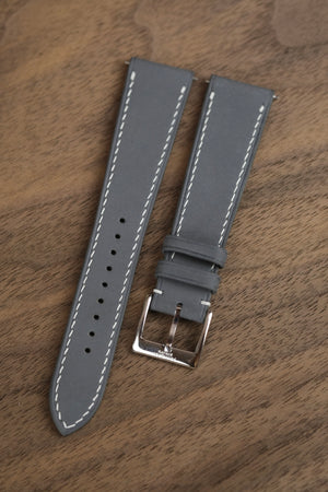 Grey Nubuck Leather Strap - Artisan Straps