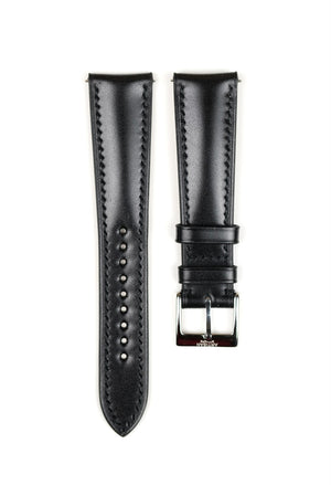 Black Shell Cordovan (Padded) Leather Strap - Artisan Straps