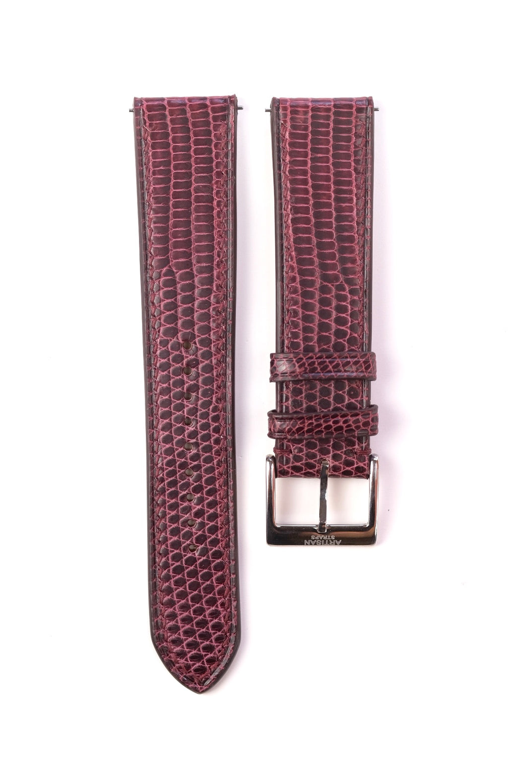 Burgundy Lizard Leather Strap (MTO)
