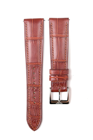 Mahogany Brown Alligator (Padded) Leather Strap - Artisan Straps