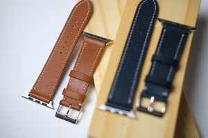 Barenia French Calf Leather Strap in Gold/Tan - Artisan Straps
