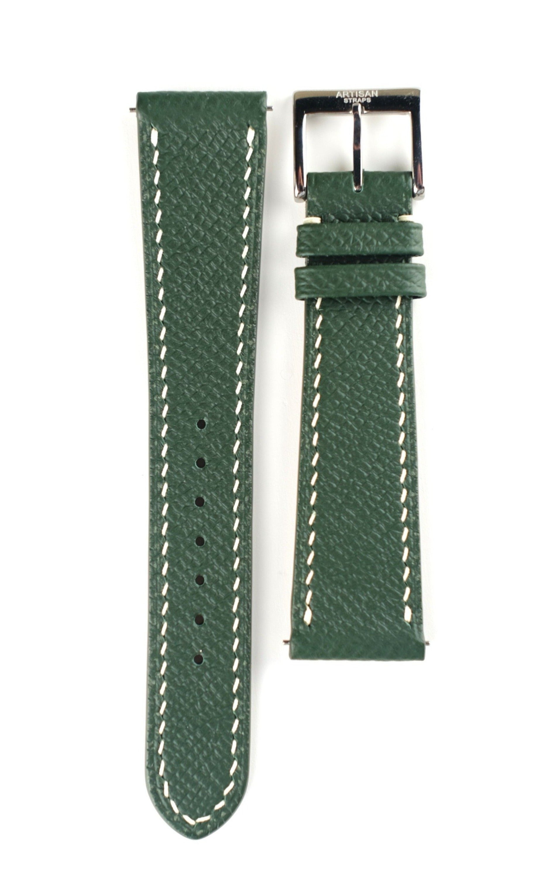 Forest Green Epsom Calf Leather Strap - Artisan Straps
