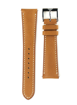 Tan Barenia Padded French Calf Leather Strap - Artisan Straps