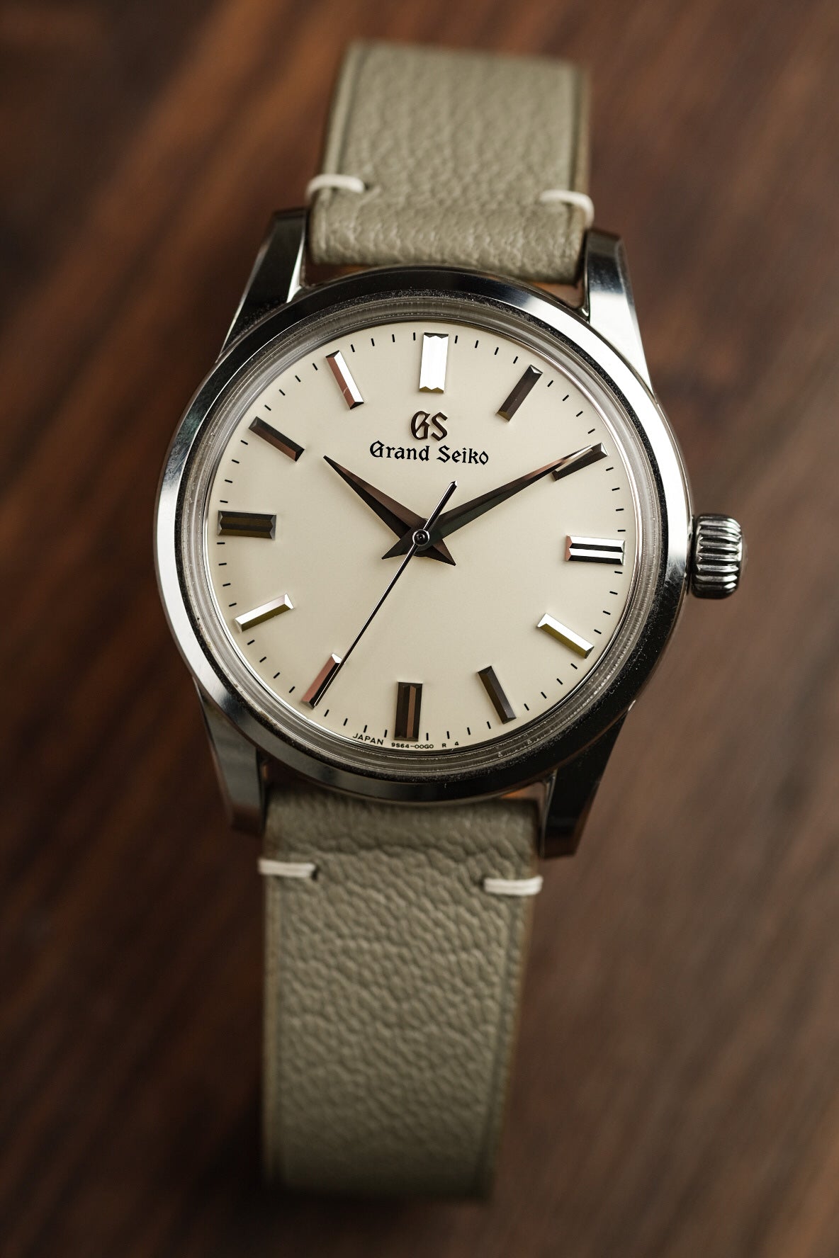 Light Taupe Chevre (French Goat) Two-Stitch Leather Strap - Artisan Straps