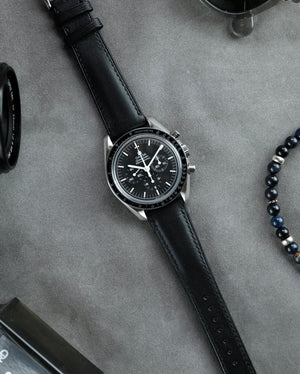 Black French Calf (Padded) Leather Strap (Discontinued) - Artisan Straps