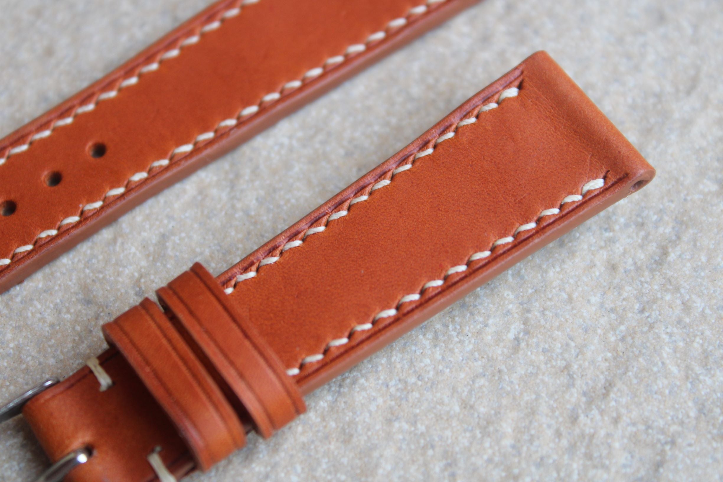 Italian Calf Smooth Leather Strap in Olmo - Artisan Straps