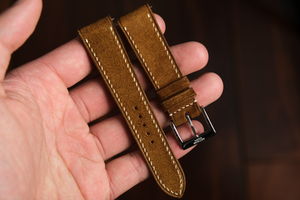 Suede Leather Strap in Whiskey - Artisan Straps