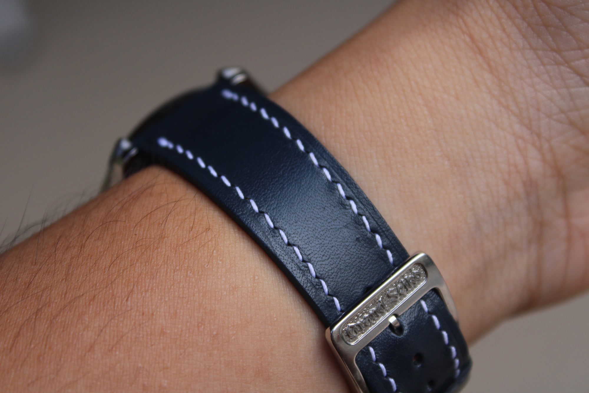 Kangaroo Leather Strap in Navy - Artisan Straps