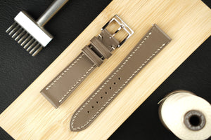 Buttero Italian Calf Leather Strap in  Taupe - Artisan Straps