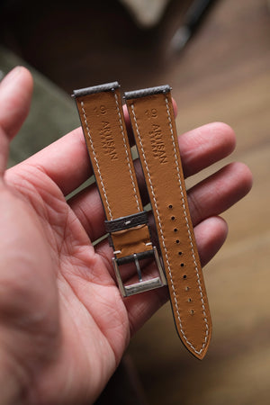 Grey Epsom Leather Strap - Artisan Straps