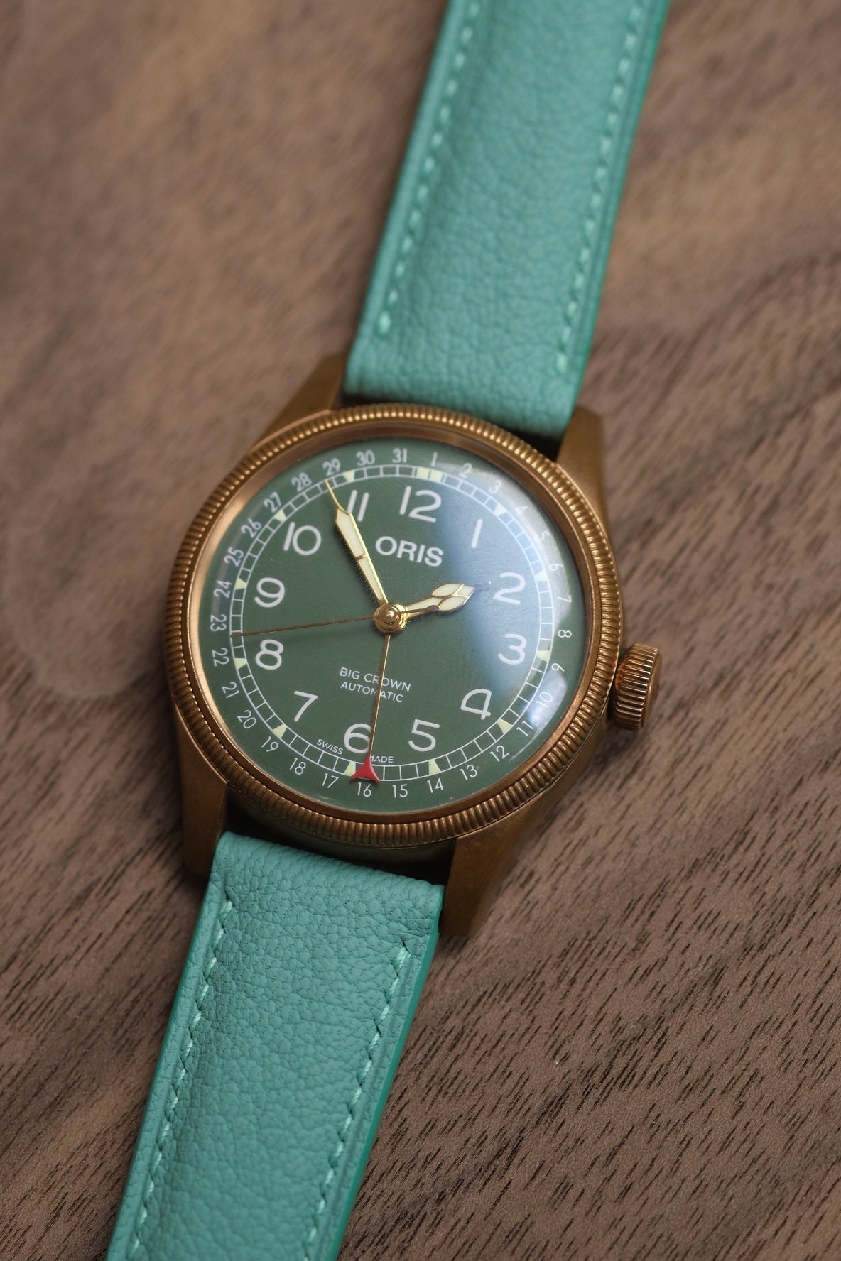 Teal Blue Chèvre (Padded) Leather Strap - Artisan Straps