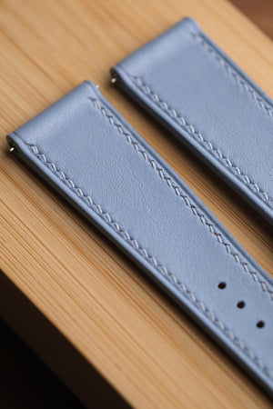 Lin Bleu Swift Leather Strap - Artisan Straps