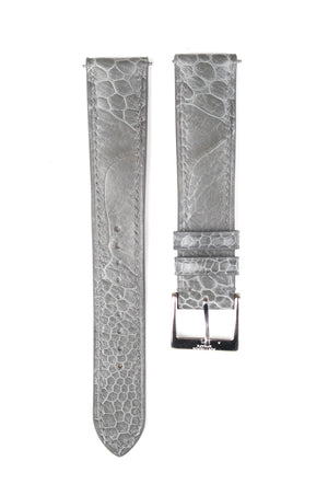 Grey Ostrich Leg Leather Strap - Artisan Straps