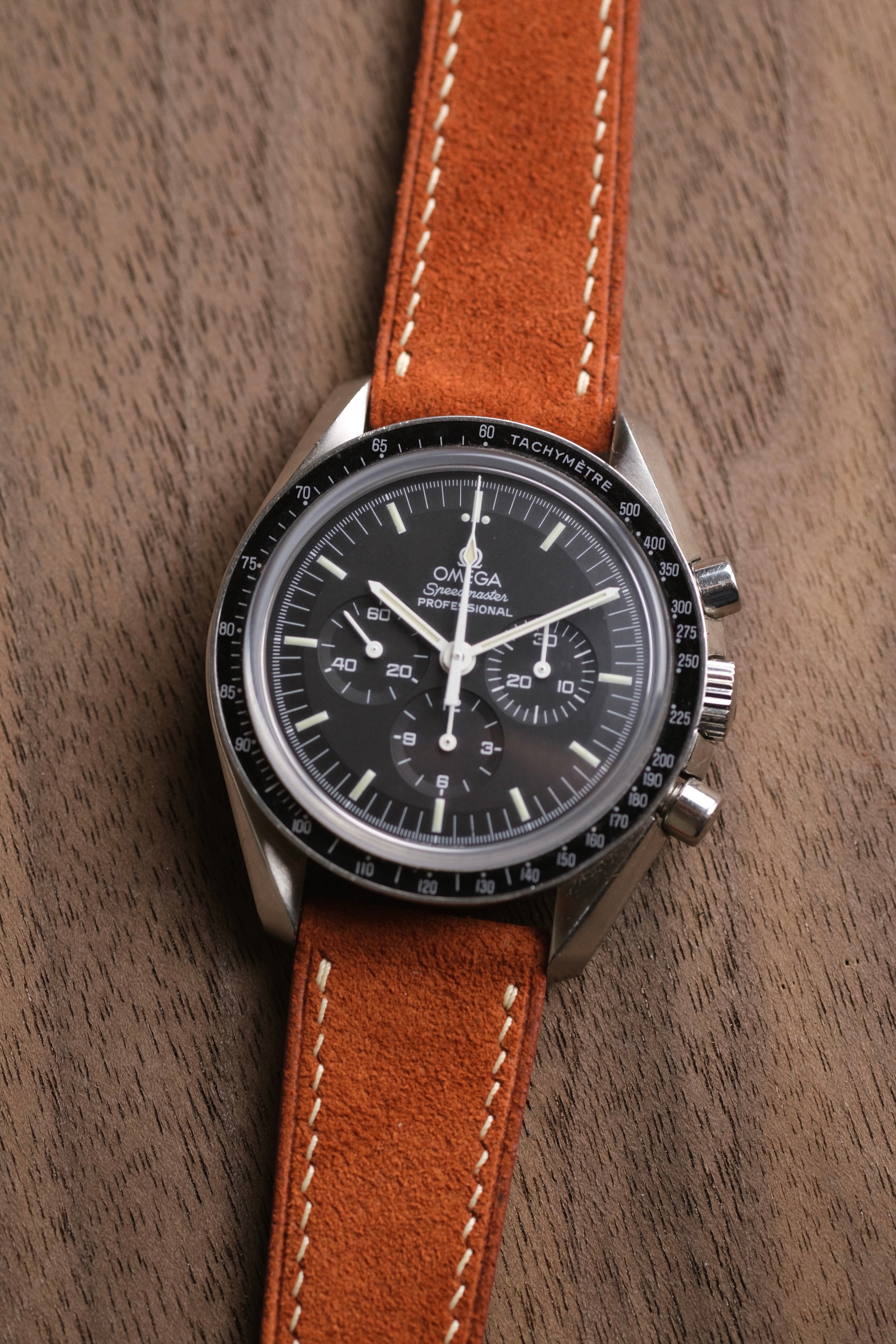 Burnt Orange Suede Leather Strap - Artisan Straps