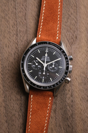 Burnt Orange Suede Leather Strap - Artisan Straps