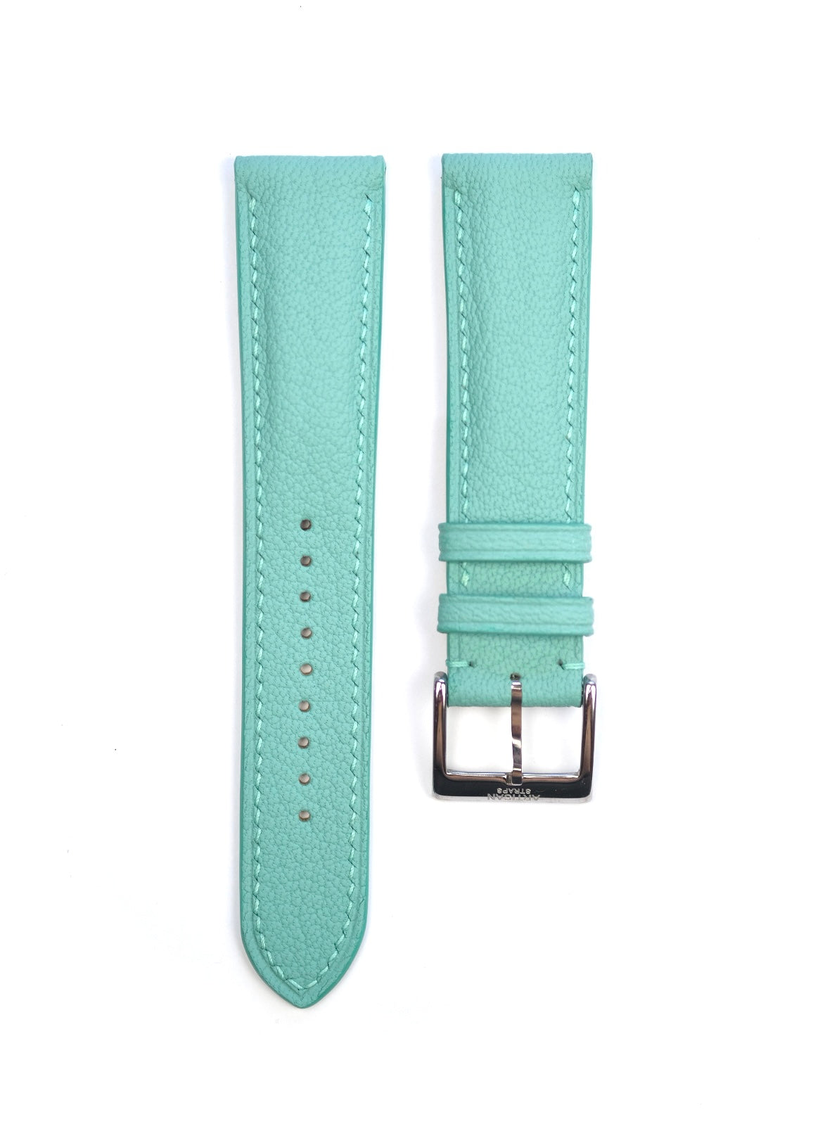 Teal Blue Chèvre (Padded) Leather Strap - Artisan Straps