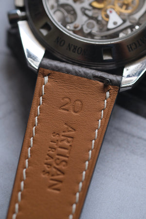 Grey Epsom Leather Strap - Artisan Straps