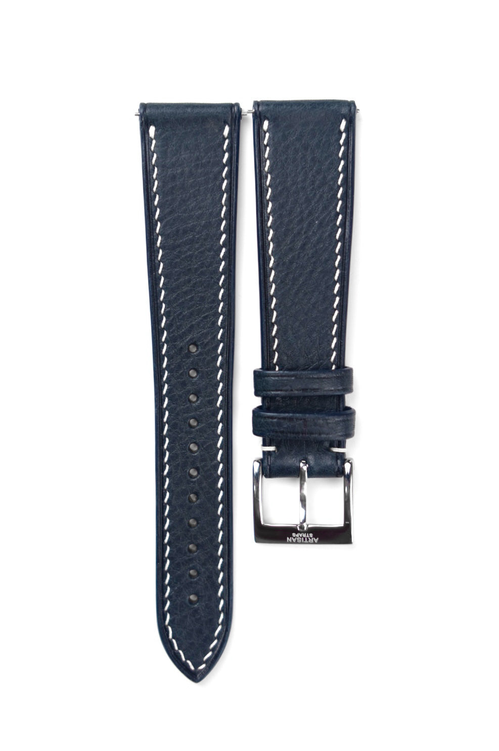 Italian Calf (Minerva Box) Leather Strap in Dark Navy - Artisan Straps